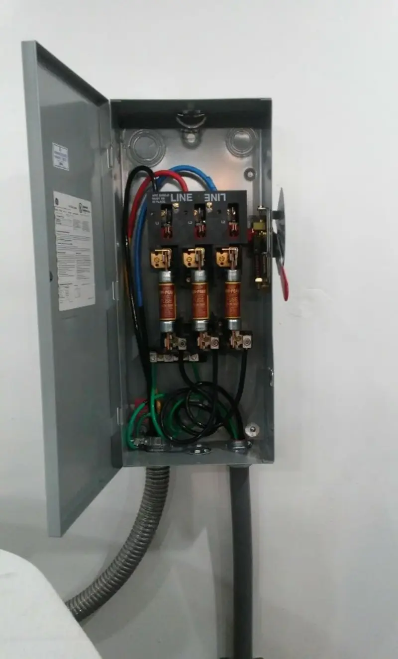 Three-phase disconnect switch installed for Electrical Wiring & Rewiring in Essex